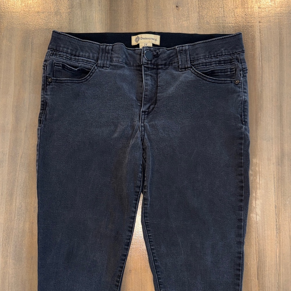 Democracy Black/Dark Grey Skinny Jeans with Ab Technology